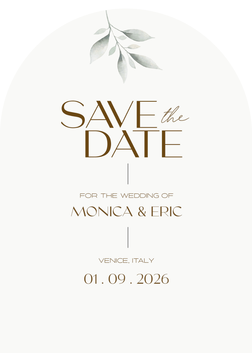 Laurel Green Garden Save the Date design