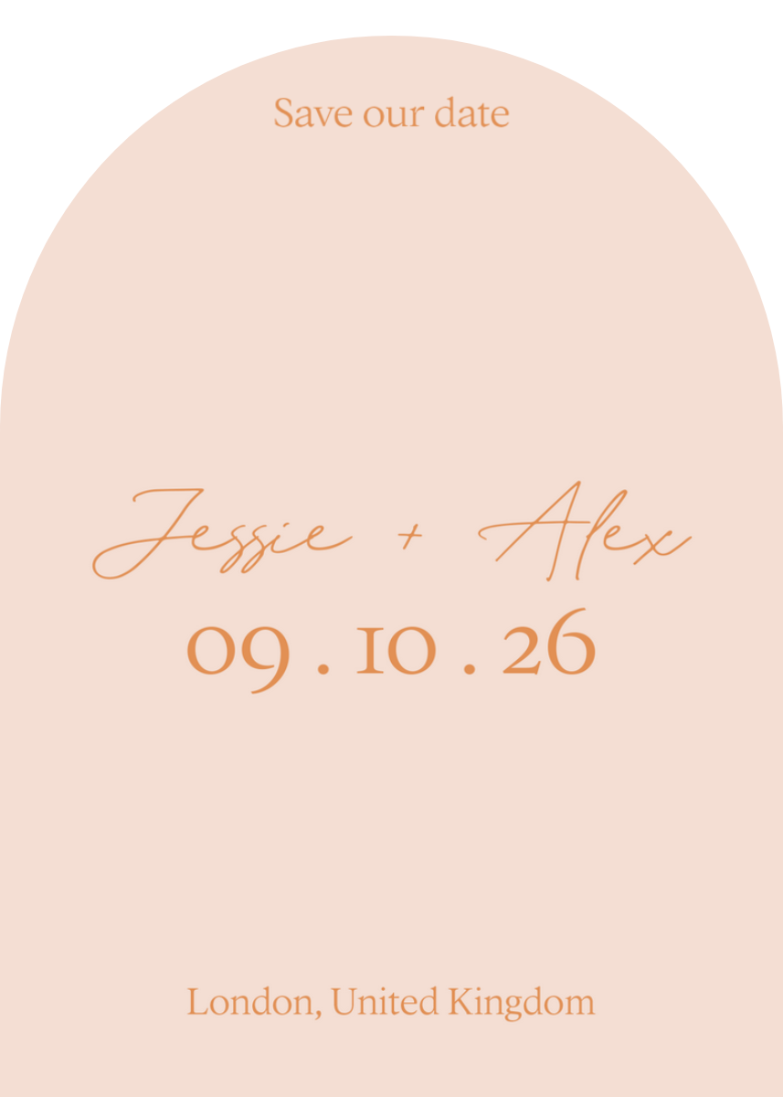 Modern Script Save the Date design