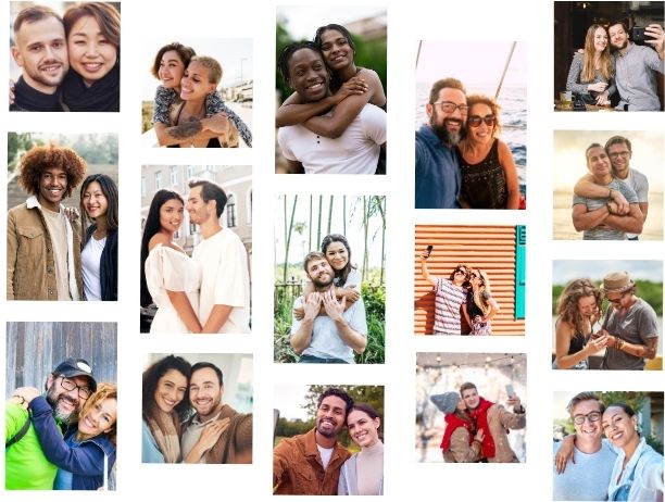 Gallery displaying memorable moments of the couple's relationship.